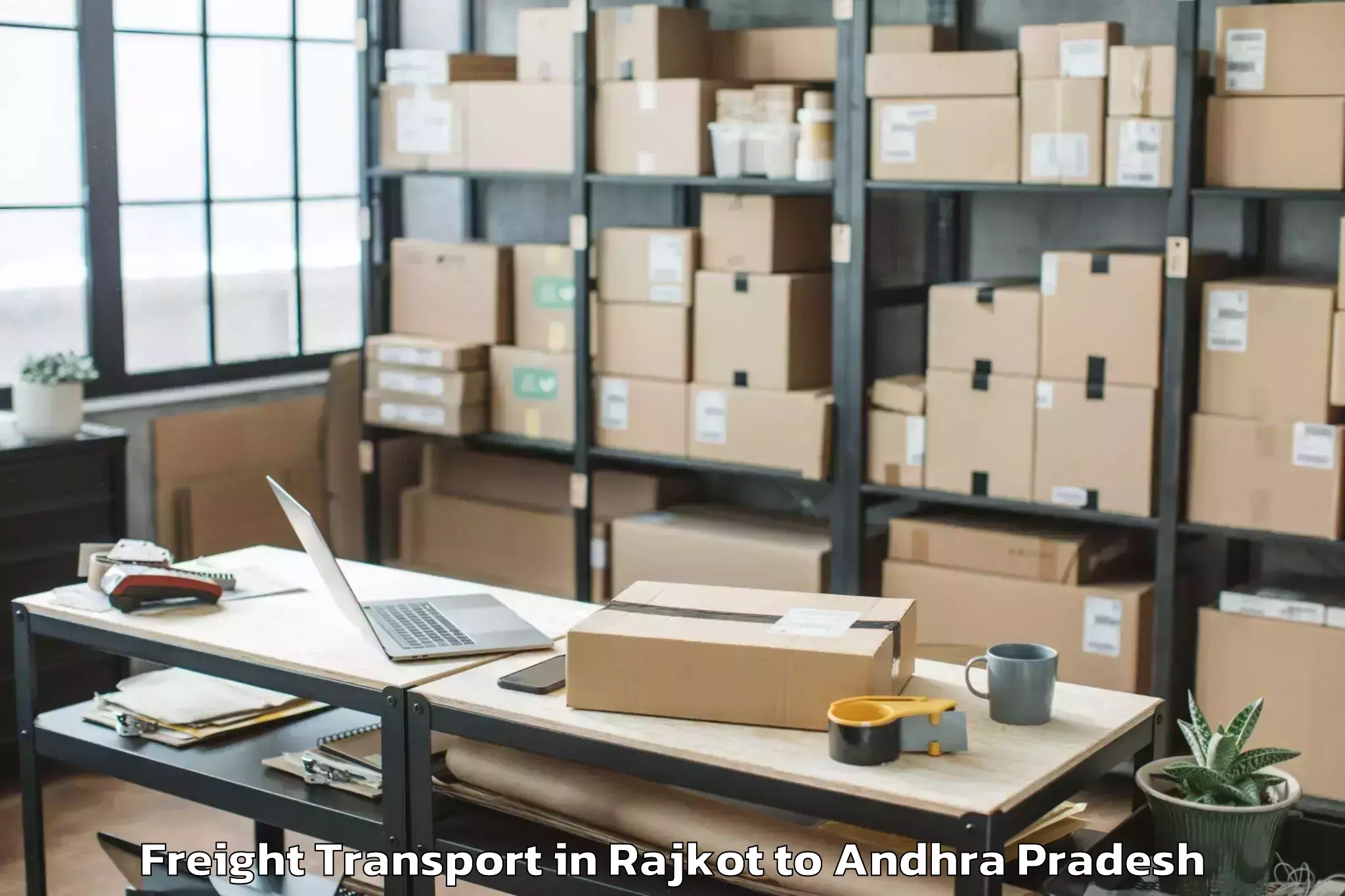 Trusted Rajkot to Addanki Freight Transport